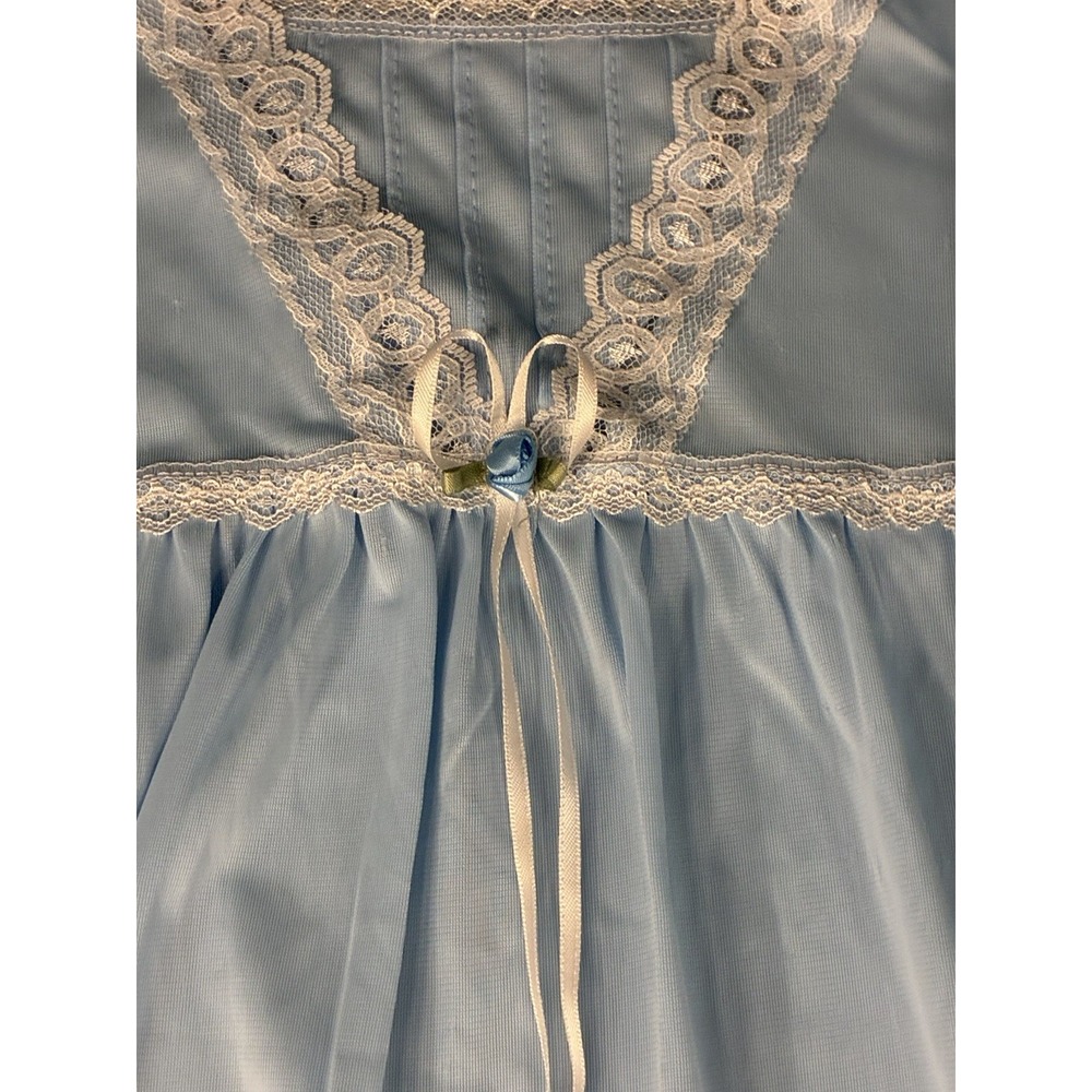 VTG Barbizon Women Nightgown Baby Blue 2X Dollette Coquette Grandmacore Ethereal - Picture 8 of 15